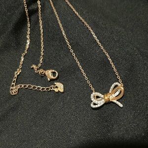 Lifelong Rose Gold and Silver Bow Necklace